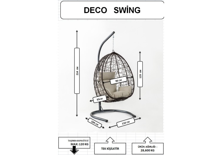 Deko Rattan Salıncak 