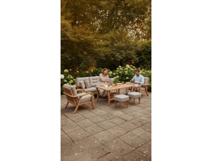 Anka Ahşap Balkon Takımı ( 3+1+1+masa+2 puf )