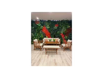 Rose  Ahşap Balkon Takımı ( 3+1+1+masa+2puf )